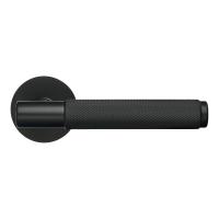 Ручки дверные ALLUR ART COLLECTION "UNICO" BLACK (51150), цвет матовый черный. (Комплект ручек 2 шт)